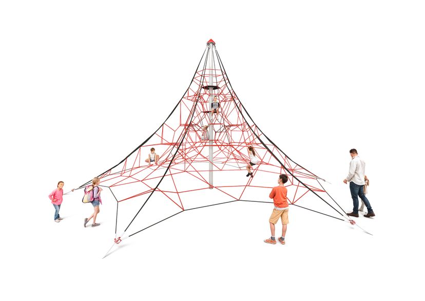 Touwpiramide SPIDER 6 met 6 Spanbevestigingen