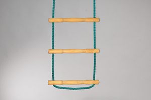 Touwladder met acaciahouten sporten