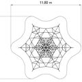 SPIDER 6 touwpiramide met 6 spanbevestigingen