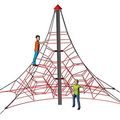 SPIDER 4  touwpiramide met 4 spanbevestigingen