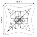 SPIDER 6 touwpiramide met 4 spanbevestigingen