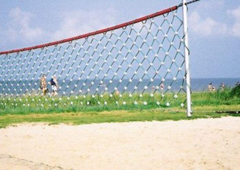 Volleybalnet met staalkern (hercules net met clipverbinding) zonder palen