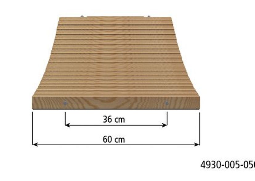 Houten netbrugloopvlak per meter 2