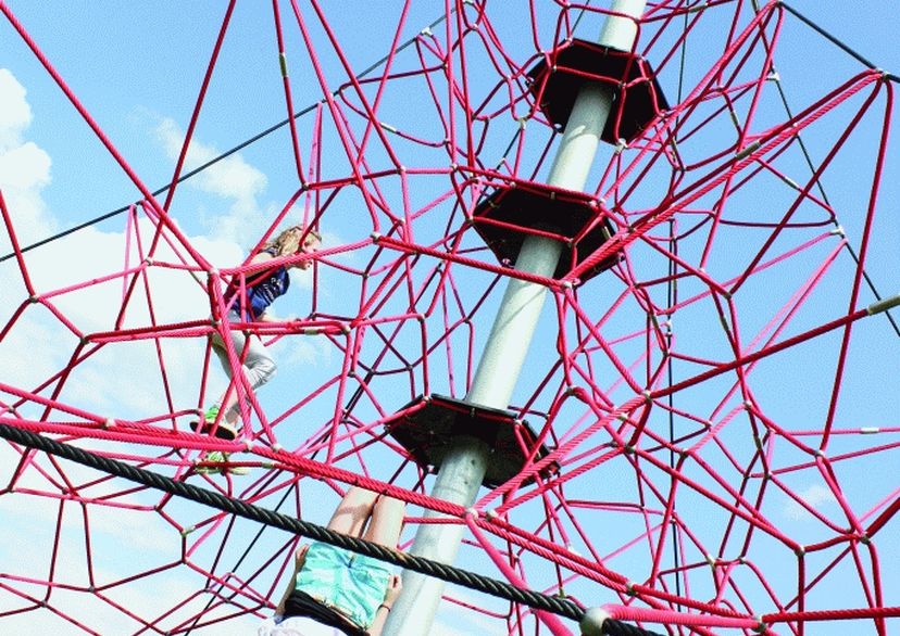 SPIDER 6 touwpiramide met 6 spanbevestigingen