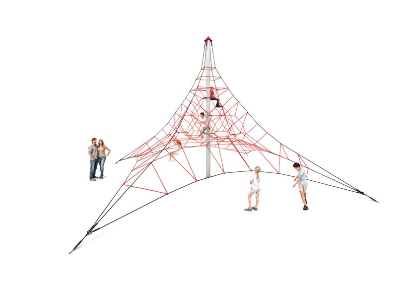 Touwpiramide SPIDER 6 met 4 Spanbevestigingen