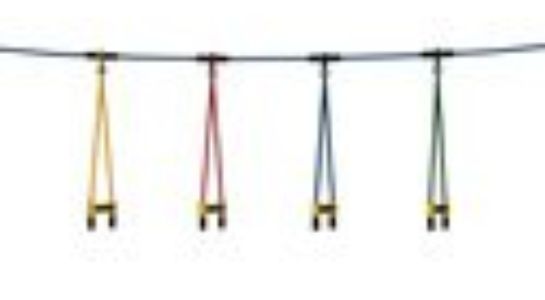 Haiger-element touwladdersporten voor robiniahouten palen