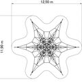 SPIDER 8 touwpiramide met 6 spanbevestigingen