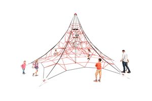 Touwpiramide SPIDER 6 met 6 Spanbevestigingen