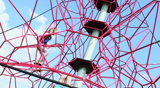 SPIDER 6 touwpiramide met 6 spanbevestigingen