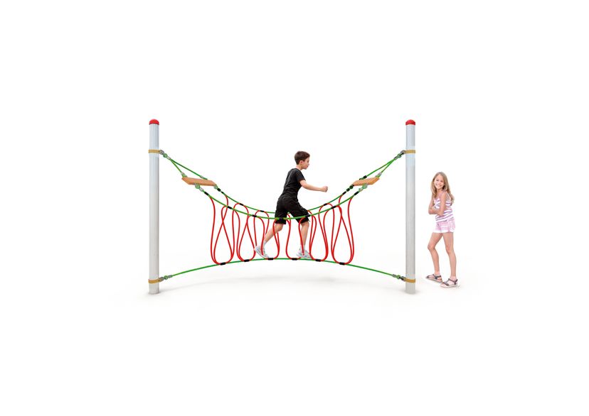 Schlaufenbrücke "Fun-Parcours” voor stalen palen
