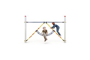 Drietraps ladder "Fun-Parcours" voor stalen palen