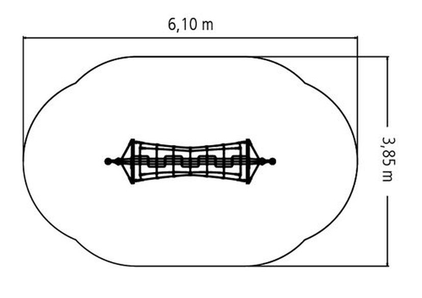 Klimspel boogbrug ladder voor robiniahouten palen 3