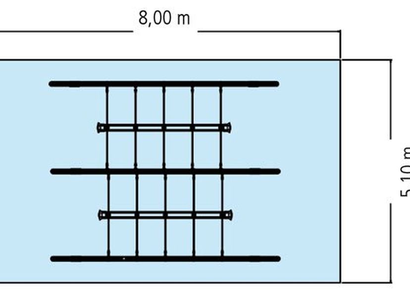 Super touwschommel mini 4-zits, dubbel 6