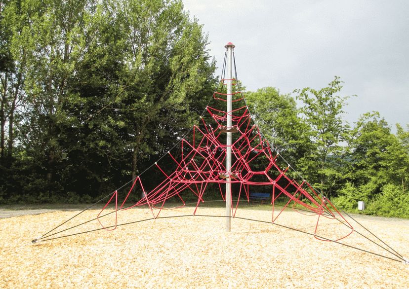 SPIDER 4 touwpiramide met 4 spanbevestigingen