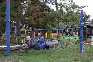 Brug "Fun-Parcours" voor robiniahouten palen