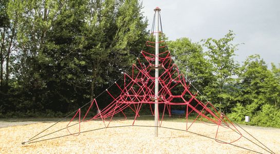 SPIDER 4 touwpiramide met 4 spanbevestigingen
