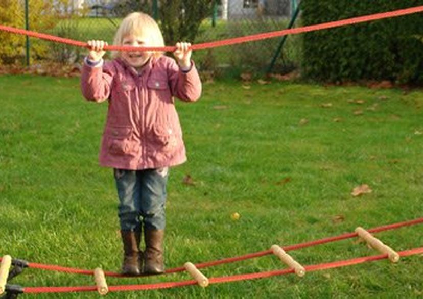 Touwladder voor robiniahouten palen 2