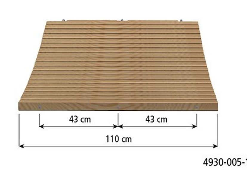 Houten netbrugloopvlak per meter 2