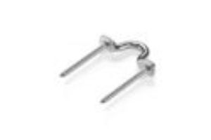 Eindstuk met rvs beugel en 2 houtschroeven M6 x 70 mm