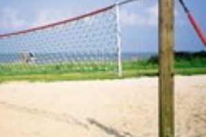 Volleybalnet met staalkern (hercules net met clipverbinding) zonder palen