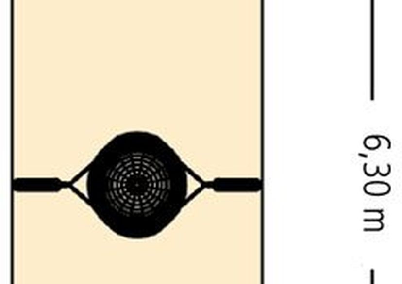 Mini-M-schommel, Palen met schommelophangingen, zonder schommeluitvoeringen, gepoedercoat 4